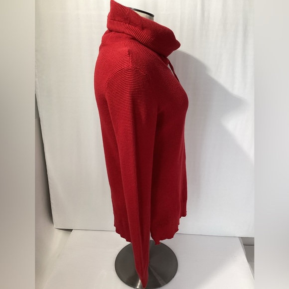 Lauren Ralph Lauren Sweater Size M Color Red 100% Cotton Knit Long Sleeves - Picture 8 of 12